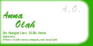 anna olah business card